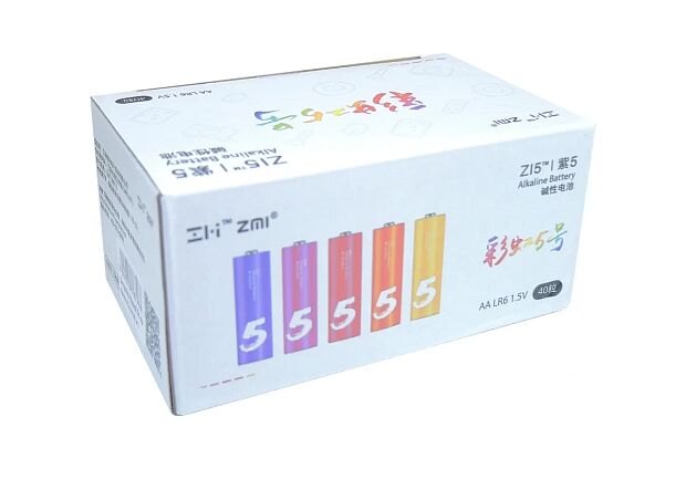 Батарейки ZMI Rainbow ZI5 тип AA 40 шт. (Сolored) - 2