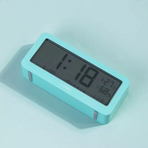 Часы-метеостанция Deli Effective Electronic Alarm Clock 8826 (Blue) - 3