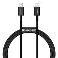 Кабель USB-C BASEUS Superior Series Fast Charging, Type-C - Lightning, 20W, 1 м, черный - фото
