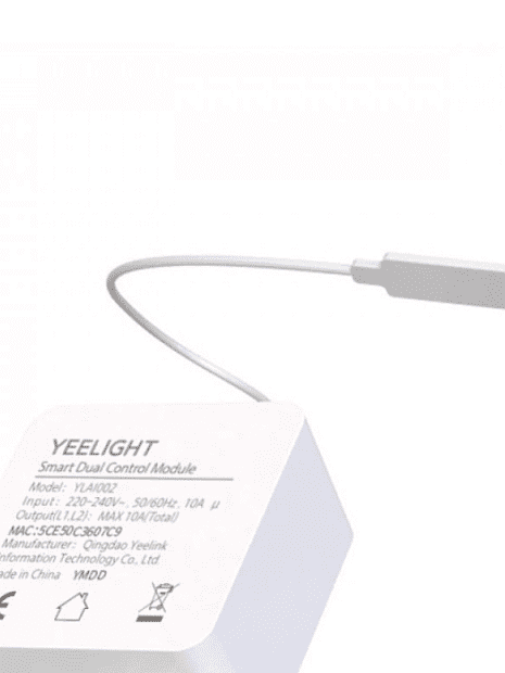 Умное WI-FI реле Yeelight Smart Dual Control Module YLAI002 (White) RU - 1